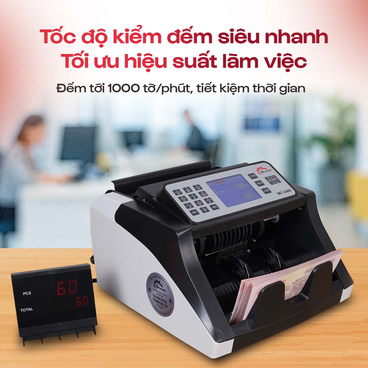 Máy Đếm Tiền Silicon MC-2400