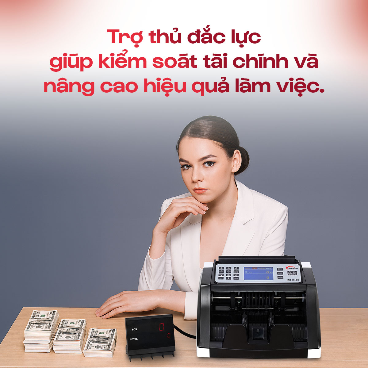 Máy Đếm Tiền Silicon MC-2400