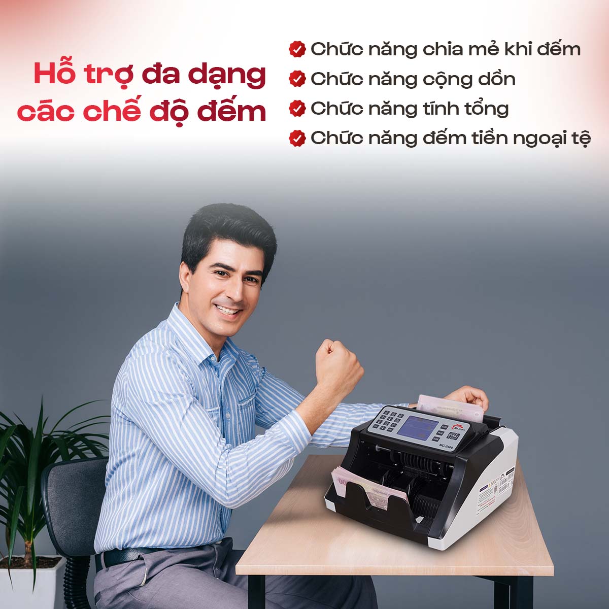 Máy Đếm Tiền Silicon MC-2400