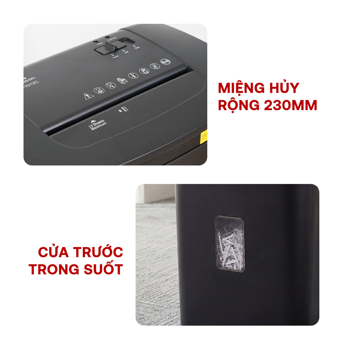 Máy hủy tài liệu Silicon PS-1012C