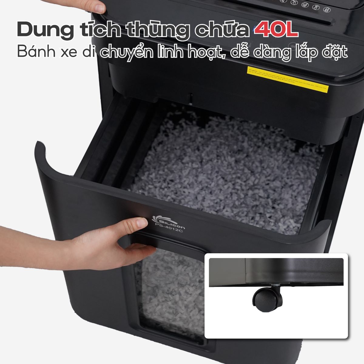 Máy hủy tài liệu Silicon PS-4012C