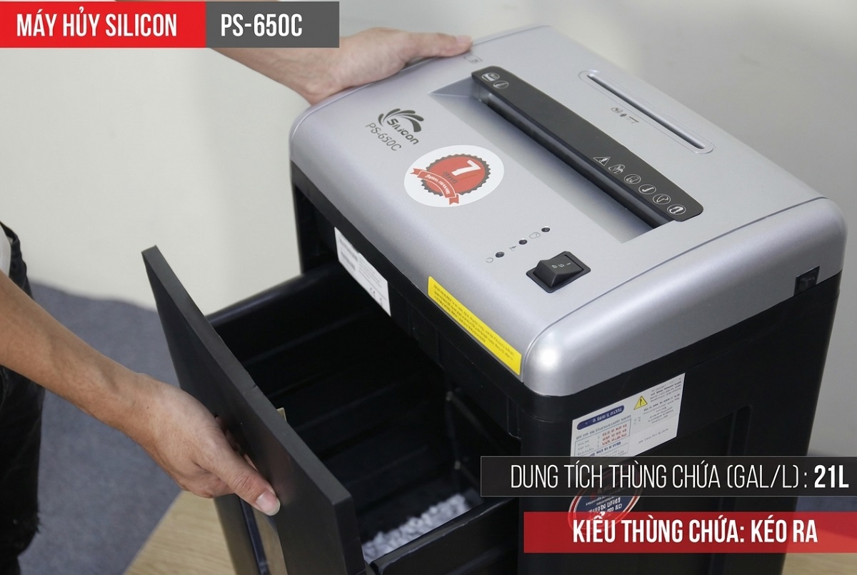 Máy hủy tài liệu Silicon PS-650C