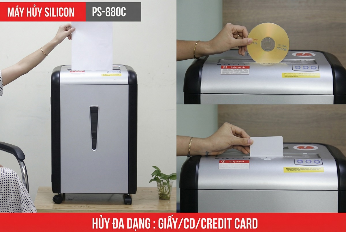 Máy hủy tài liệu Silicon PS-880C