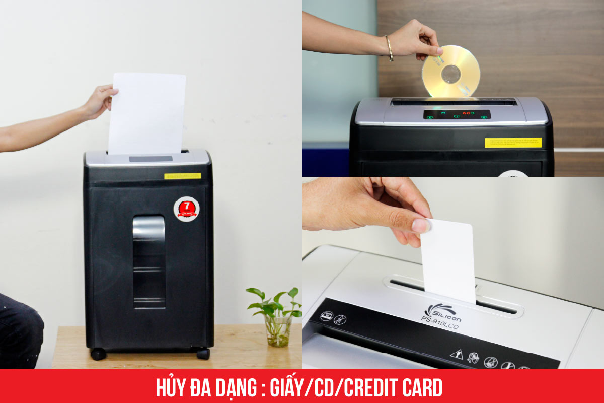 Máy hủy tài liệu Silicon PS-910LCD