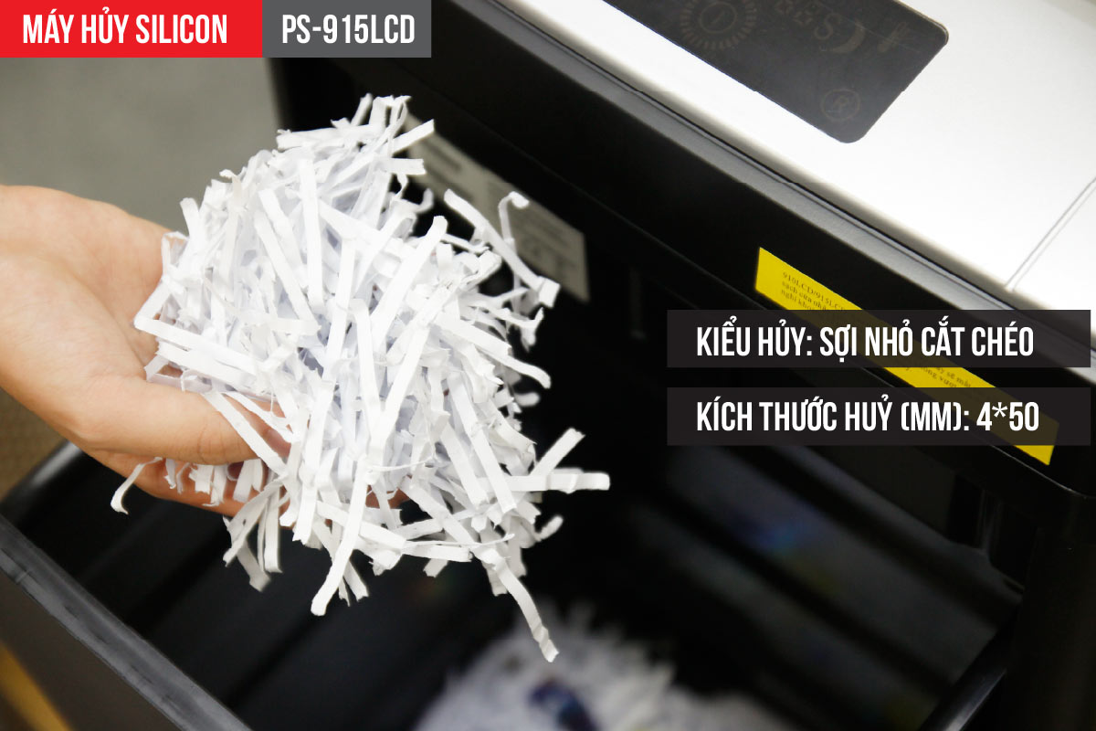 Máy hủy tài liệu Silicon PS-915LCD
