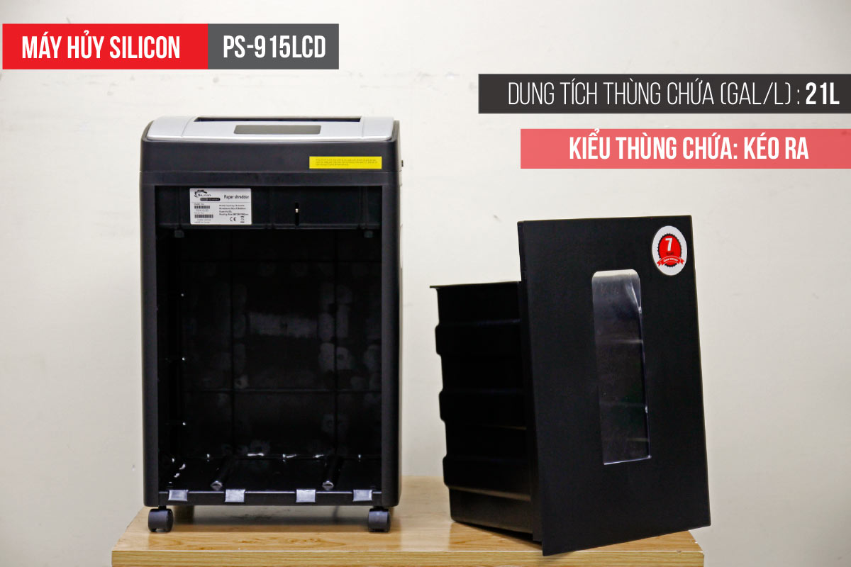 Máy hủy tài liệu Silicon PS-915LCD