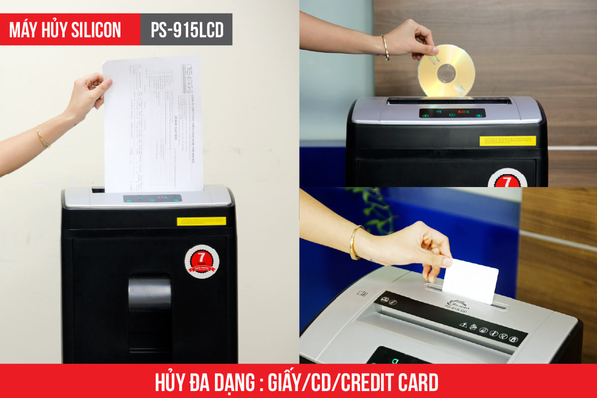 Máy hủy tài liệu Silicon PS-915LCD